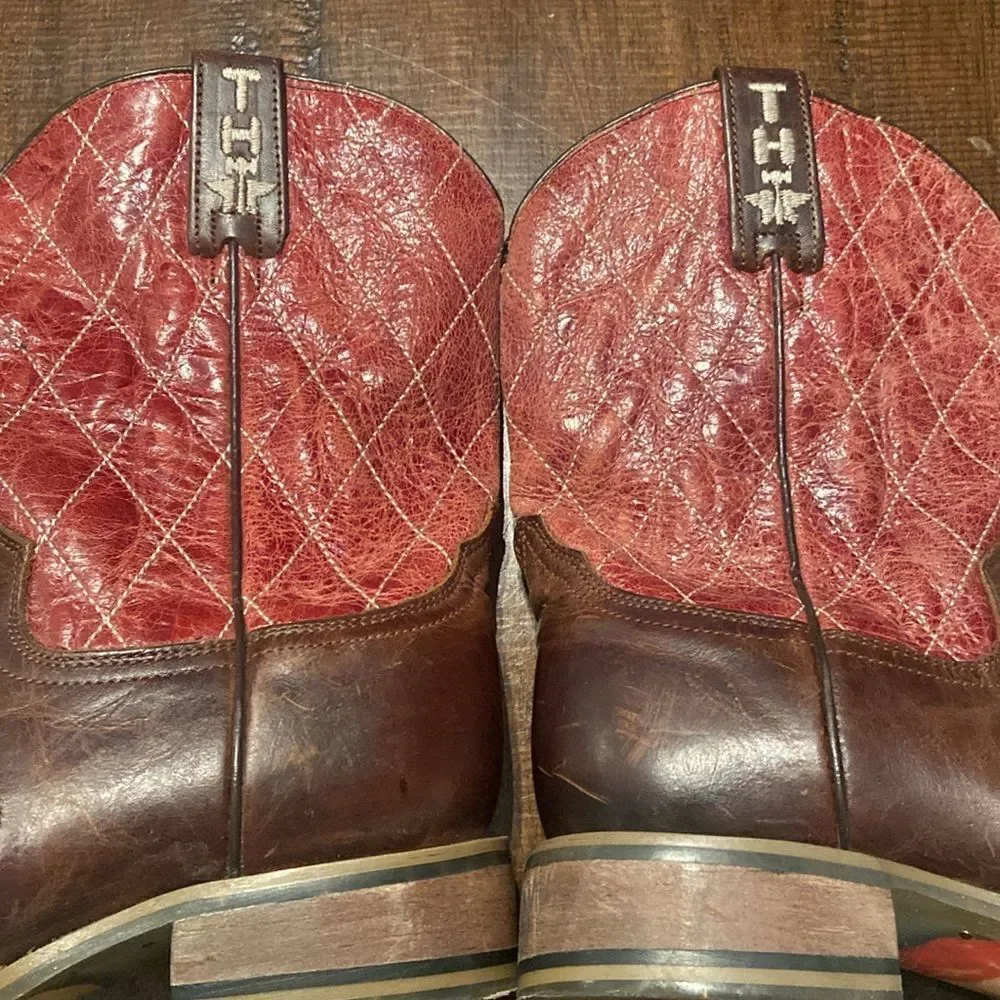 Tin Haul Big Kids Boots - Not Boaring Bacon/Eggs Size 2 Cowboy Boots